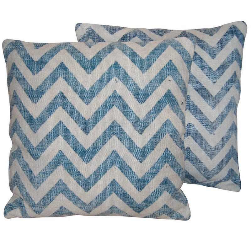 HERAT ORENTAL Handmade 20" Printed Cotton Pillow, Set of 2