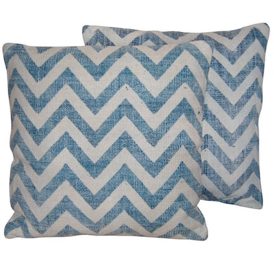 HERAT ORENTAL Handmade 20" Printed Cotton Pillow, Set of 2