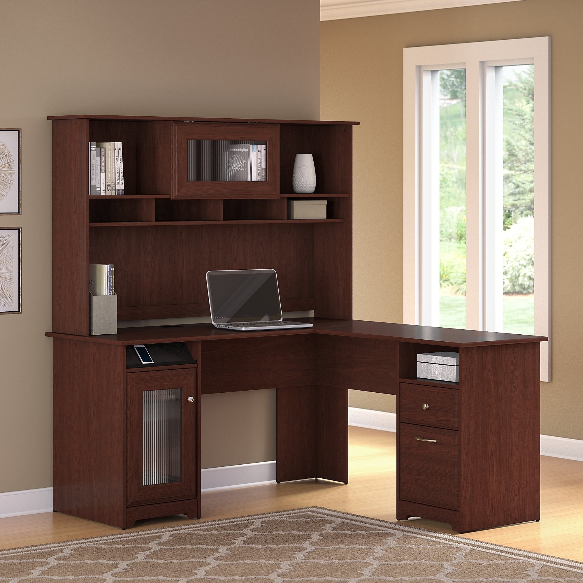 Shop Copper Grove Daintree L Shaped Desk With Hutch On Sale