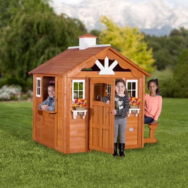 Backyard Discovery Summer Cottage All Cedar Playhouse
