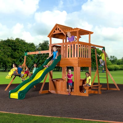 Backyard Discovery Thunder Ridge All Cedar Swing Set