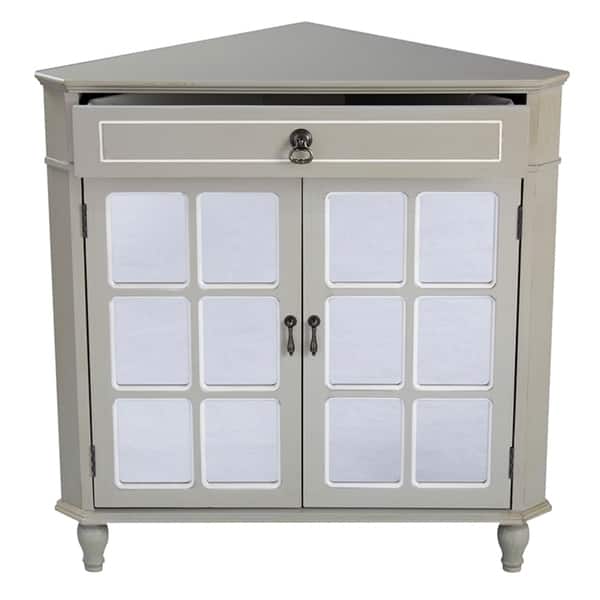 Shop Heather Ann Mirror Insert Double Door Single Drawer Wooden