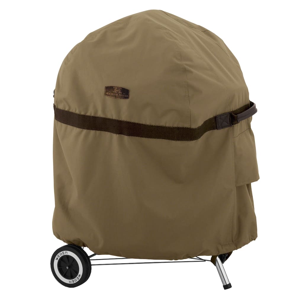 Classic Accessories Hickory Water-Resistant 26.5 Inch Kettle BBQ Grill Cover - brown
