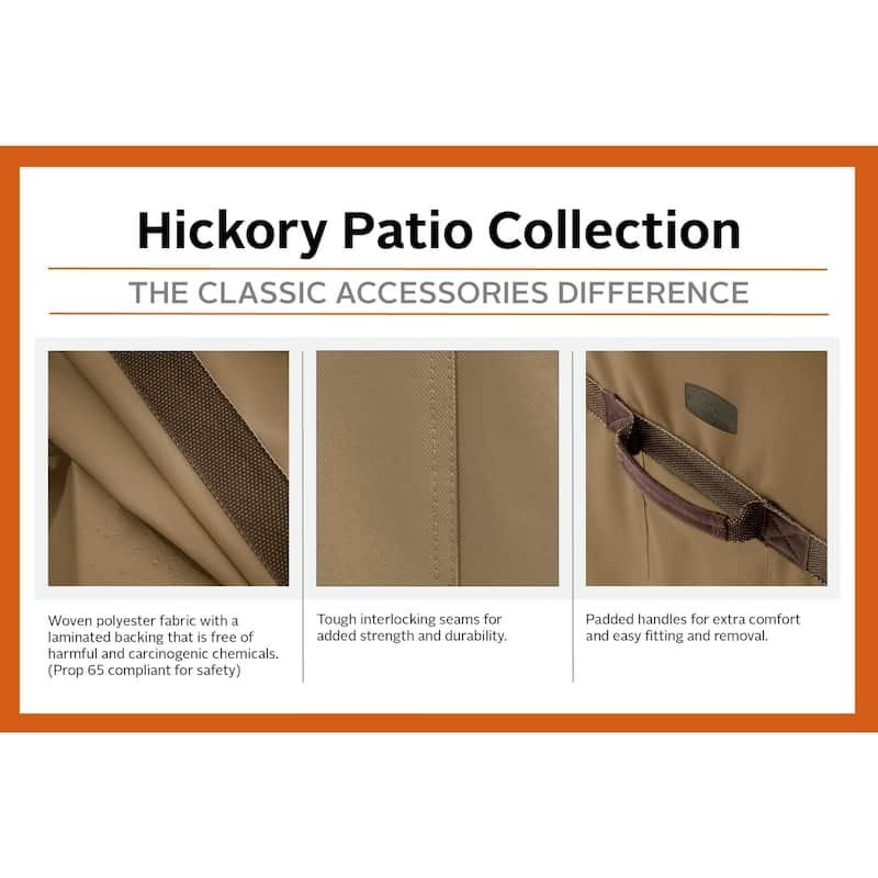 Classic Accessories Hickory Water-Resistant 44 Inch BBQ Grill Cover