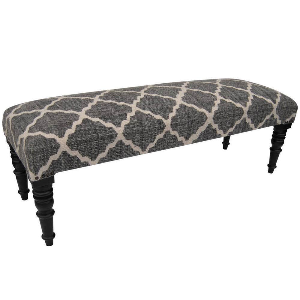 HERAT ORIENTAL Handmade Indo Cotton Upholstered Wooden Bench - 48" L x 16" W x 16" H