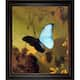 La Pastiche Martin Johnson Heade 'blue Morpho Butterfly' Hand Painted 