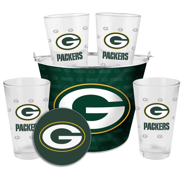 Shop Green Bay Packers Glass Bucket and Pint Gift Set