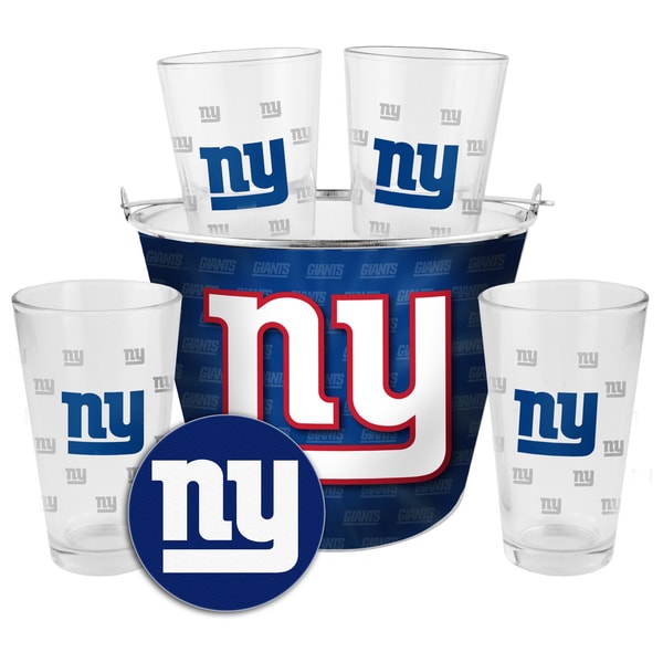 New York Giants Glass Bucket and Pint Gift Set. Opens flyout.