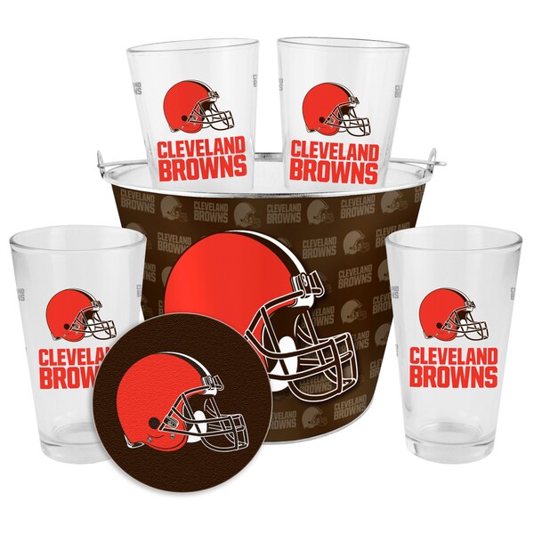 Cleveland Browns Glass Bucket and Pint Gift Set. Opens flyout.