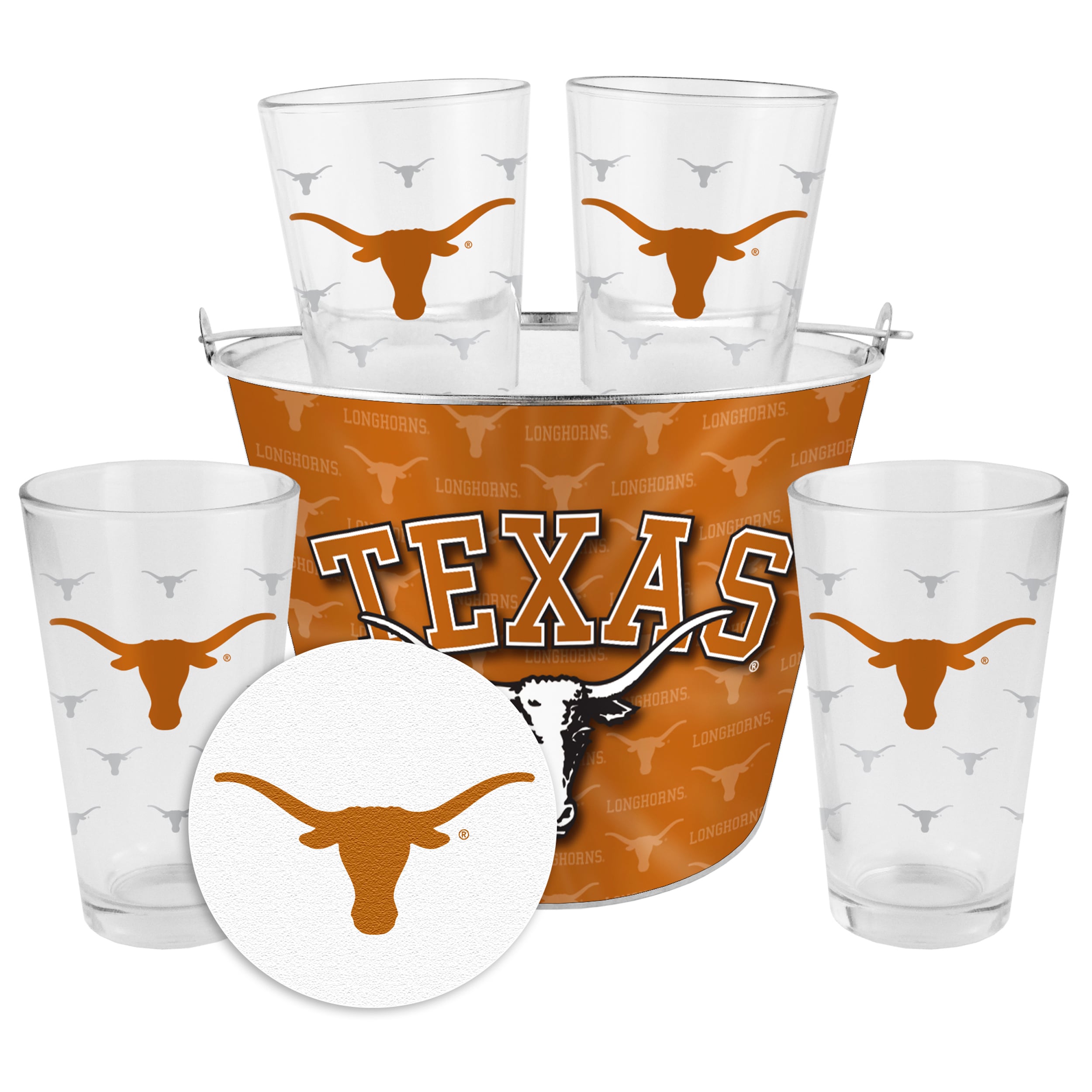 Boelter Brands Texas Longhorns Satin Etch Pint Glass Set