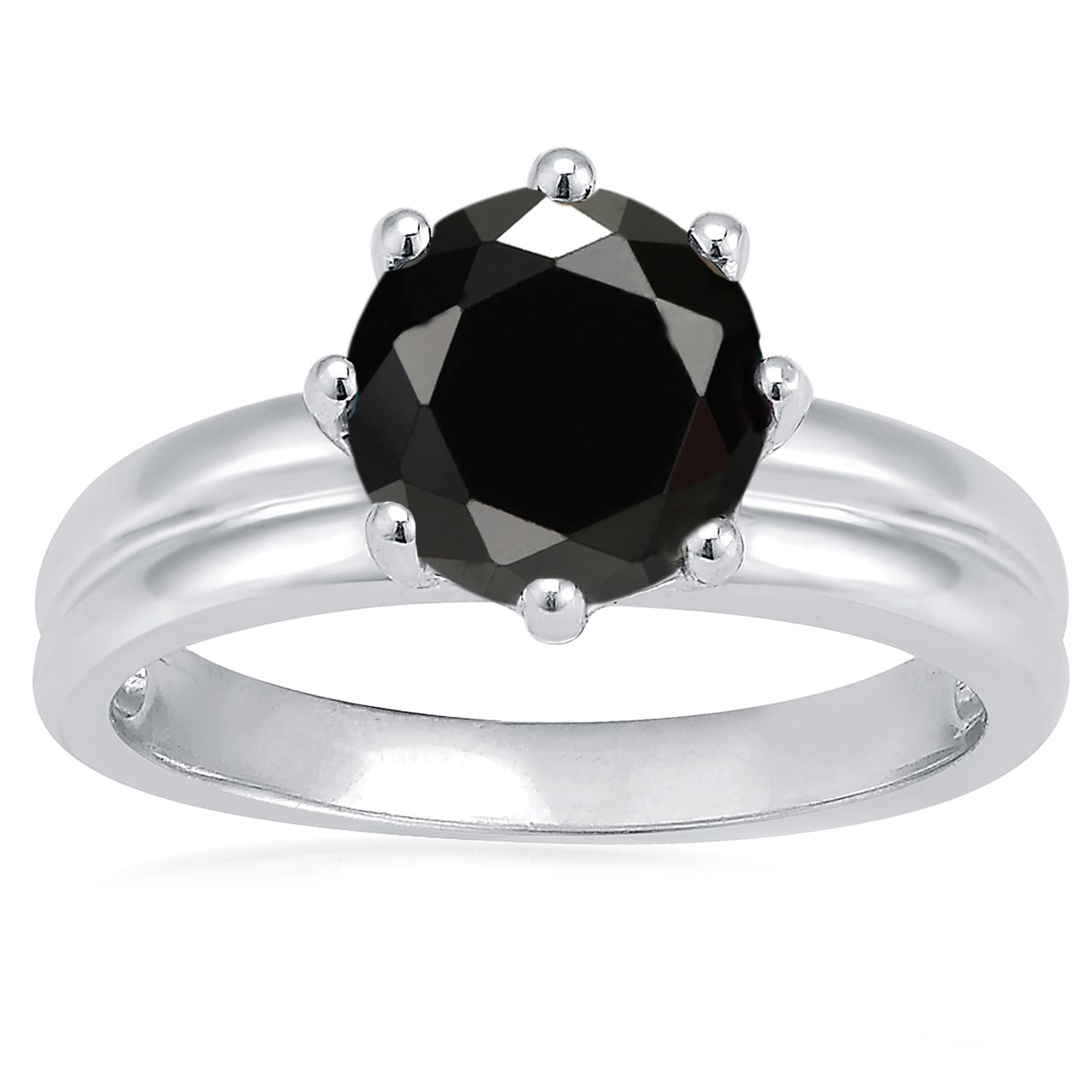 Stunning Boi Ploi Black Spinel solitaire ring in 14k gold over Sterling silver