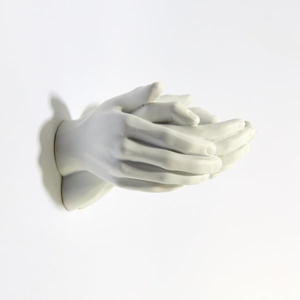 Interior Illusions Plus White Helping Hands Wall Mount - 9" long. Opens flyout.