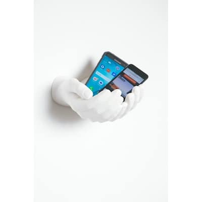 Interior Illusions Plus White Hands Out Wall Mount - 7.5" long