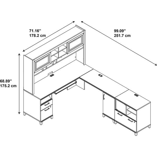 Shop Achieve L Shaped Desk With Hutch And Printer Stand File