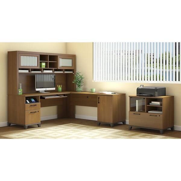 Shop Achieve L Shaped Desk With Hutch And Printer Stand File