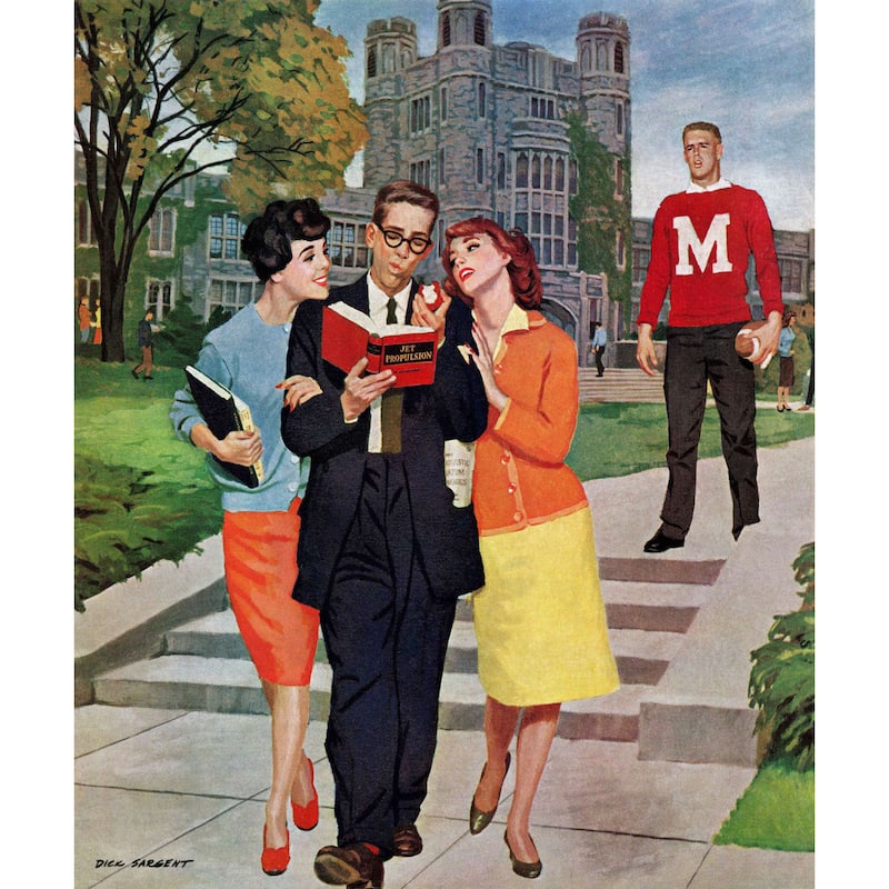 Marmont Hill - Handmade Picking Poindexter Painting Print on Canvas - Multi-color
