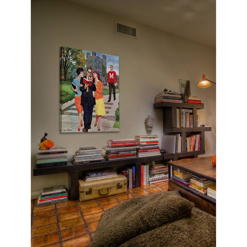 Marmont Hill - Handmade Picking Poindexter Painting Print on Canvas - Multi-color