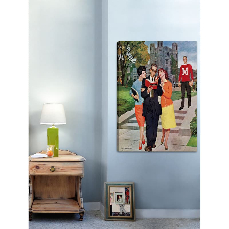 Marmont Hill - Handmade Picking Poindexter Painting Print on Canvas - Multi-color