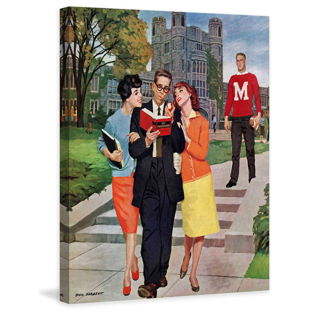 Marmont Hill - Handmade Picking Poindexter Painting Print on Canvas - Multi-color