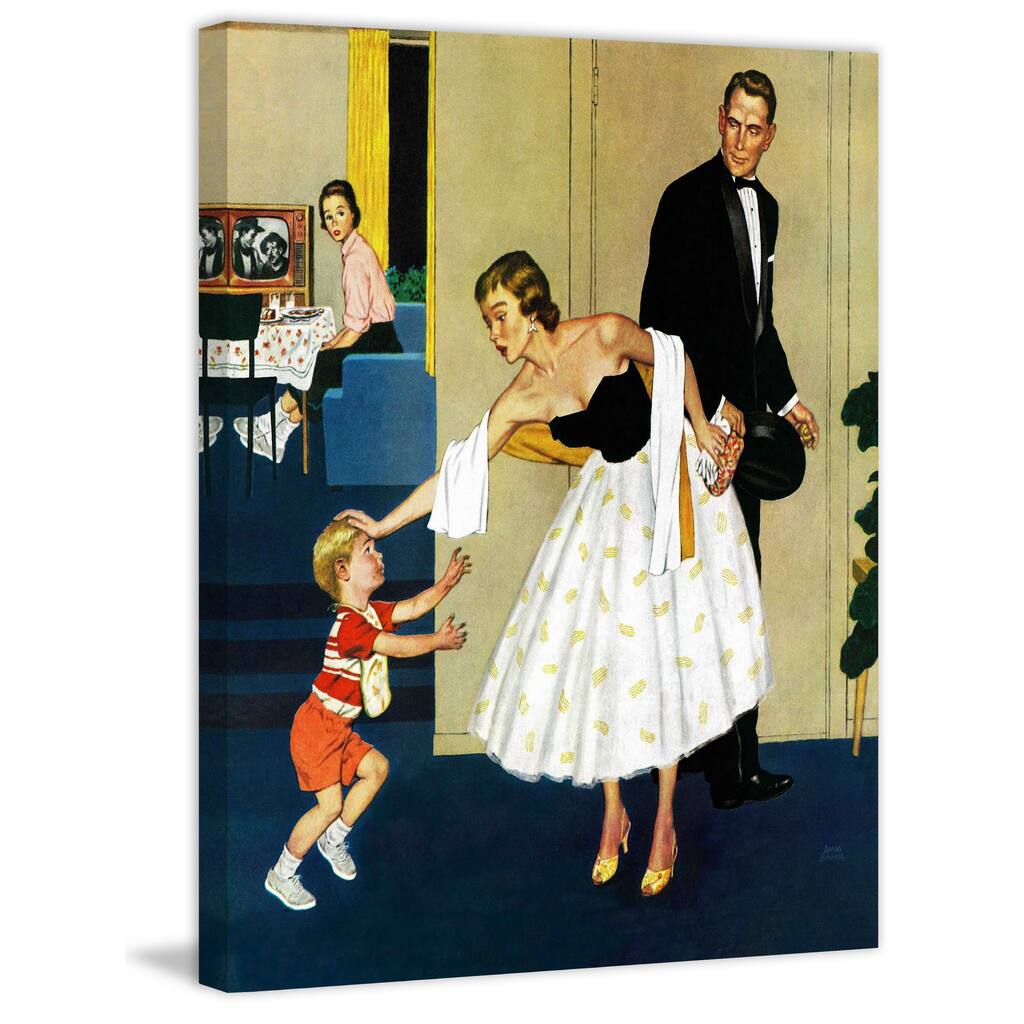 Marmont Hill - Handmade Formal Hug Painting Print on Canvas - Multi-color