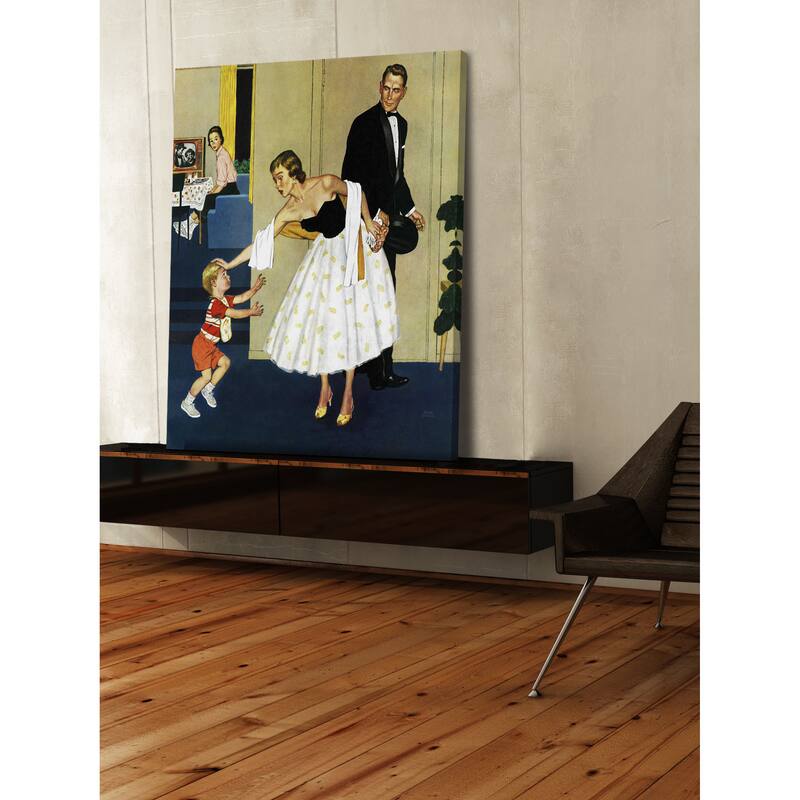 Marmont Hill - Handmade Formal Hug Painting Print on Canvas - Multi-color