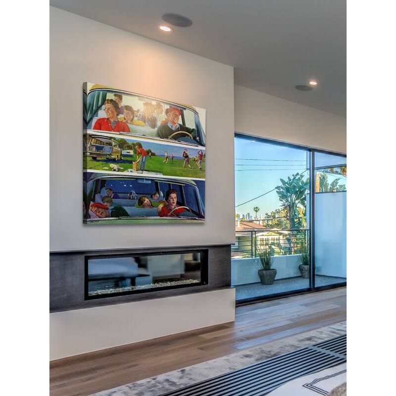 Marmont Hill - Handmade Before, During & After Picnic Painting Print on Canvas - Multi-color