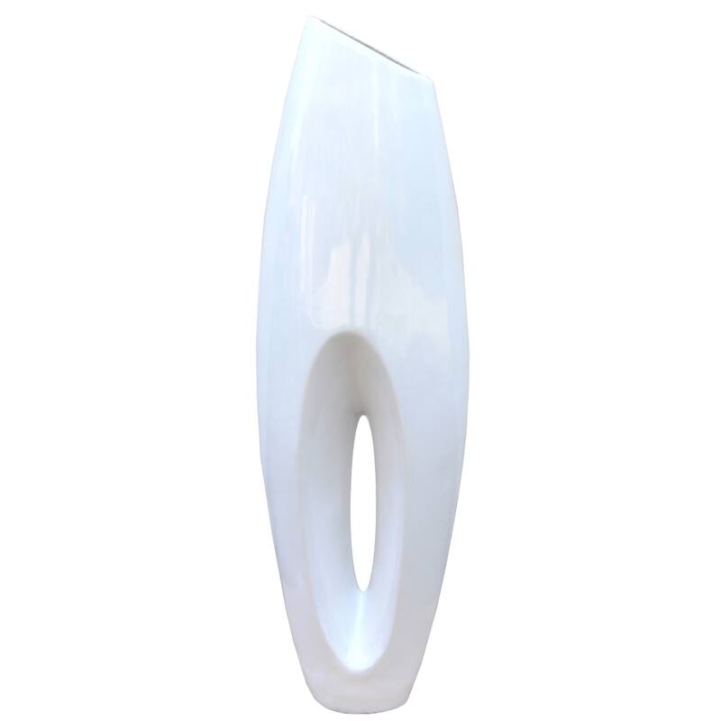 Tall Floor Vase, Modern White Large Floor Vase, Decorative Lightweight Vase, Home Decor, Large Vase - Large - White