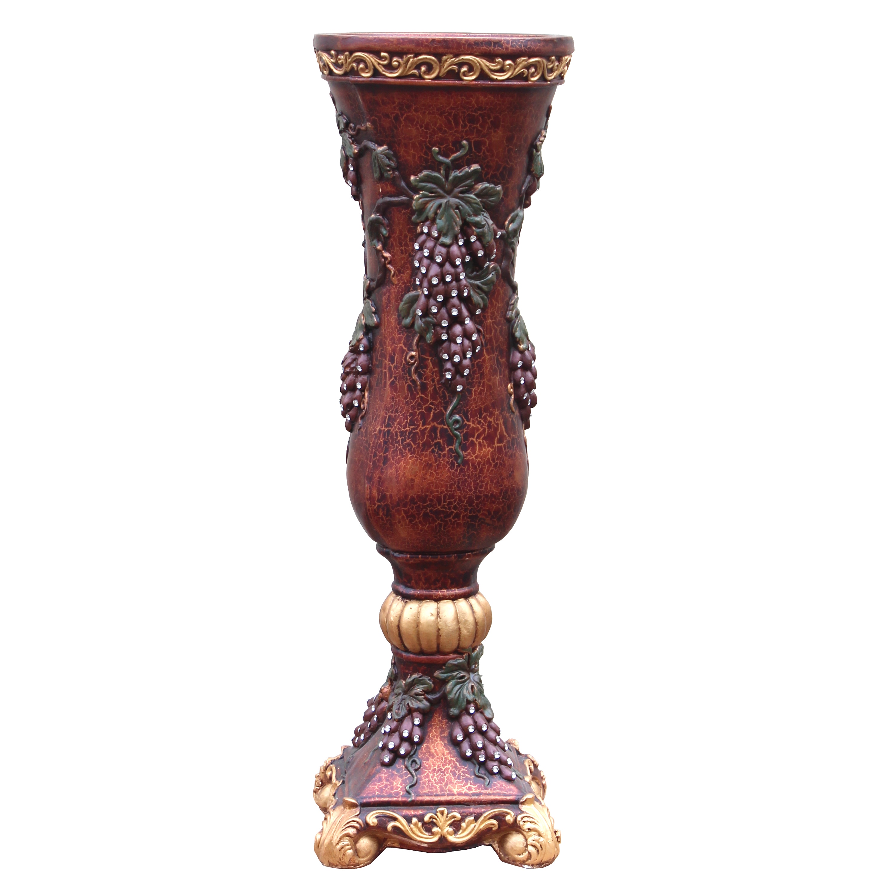Shop Grape Goblet Style Floor Vase 40 Inch Free Shipping Today