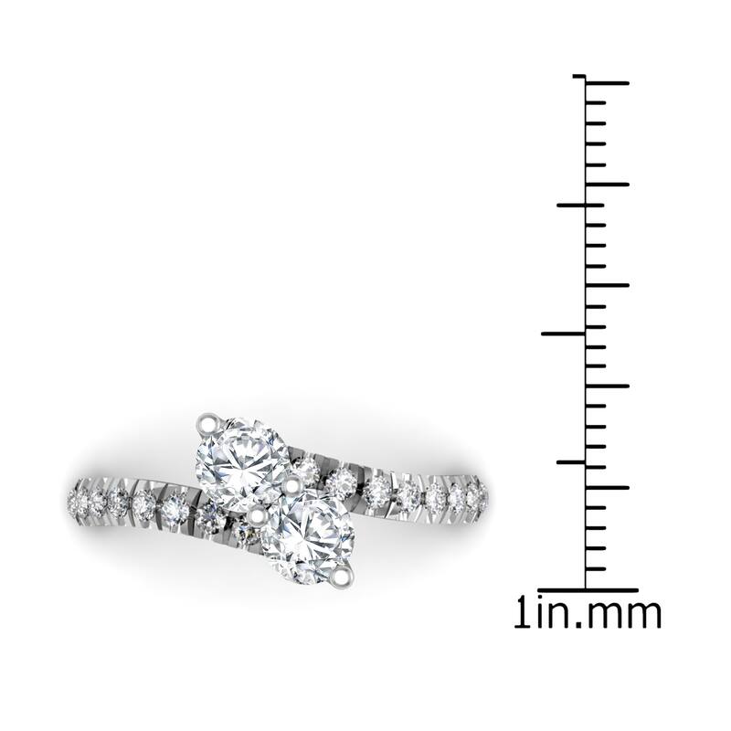 Auriya Round 2-Stone Diamond Engagement Ring 2ct TDW 14K Gold