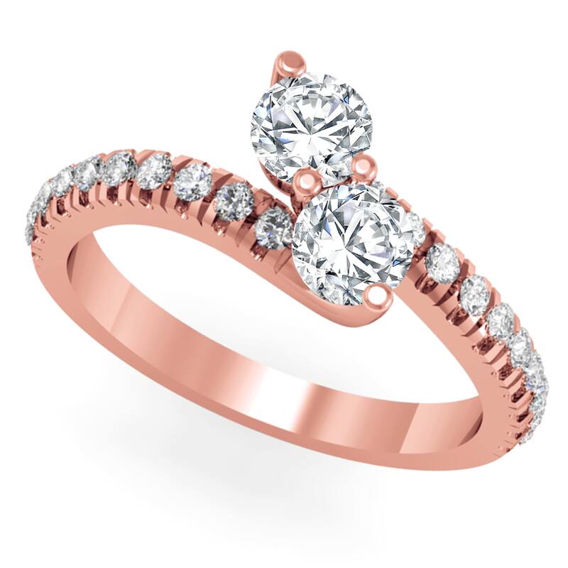 Auriya Round 2-Stone Diamond Engagement Ring 2ct TDW 14K Gold