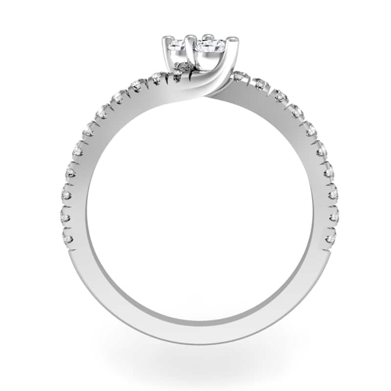 Auriya Round 2-Stone Diamond Engagement Ring 3/4ct TDW 14K Gold (H-I, I1-I2)