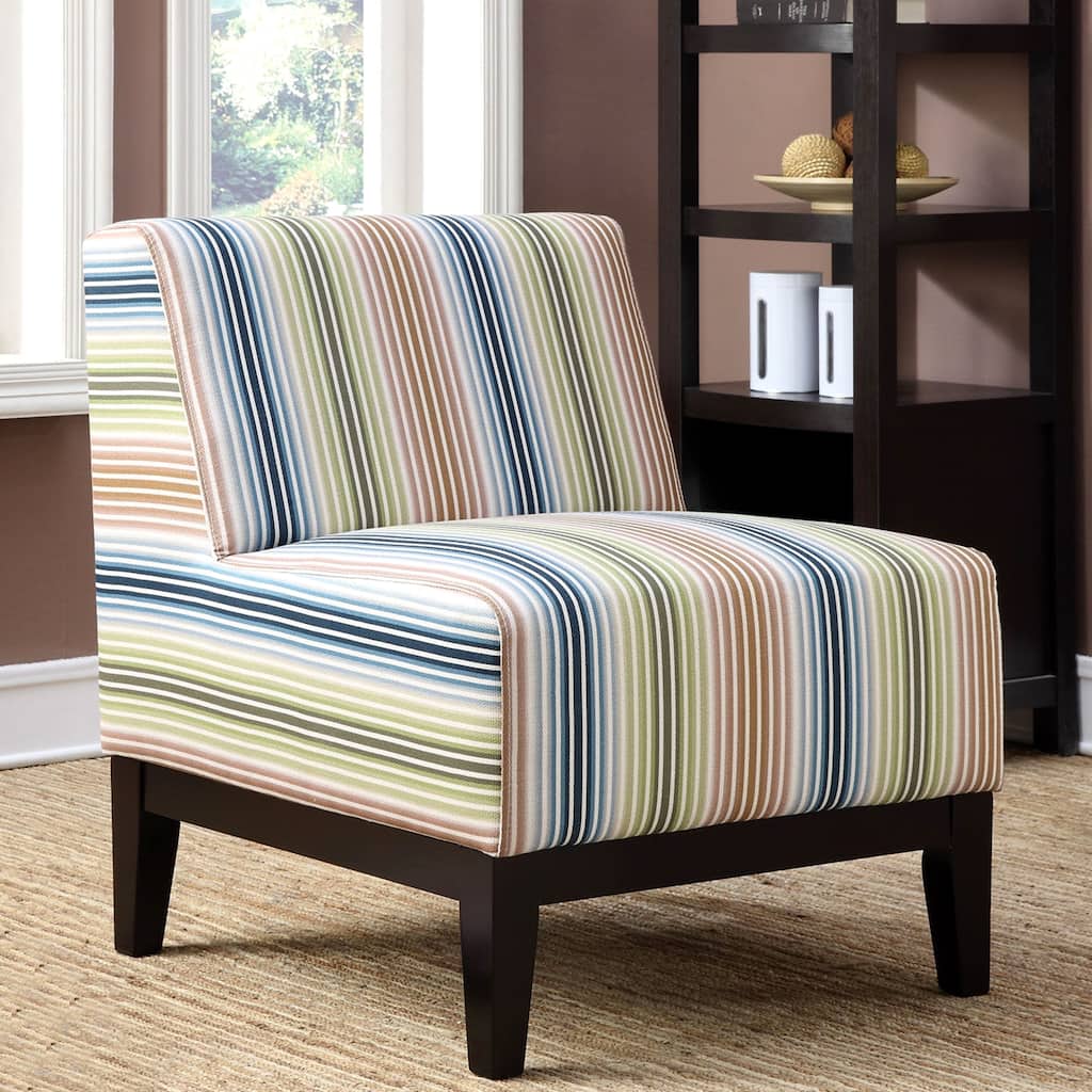 Milan Enrico Artistic Multi Color Patteren Design Slipper Accent Chair