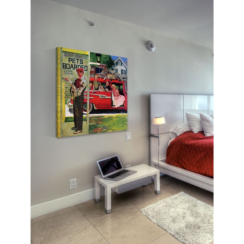 Marmont Hill - Boarding the Dog by Earl Mayan Painting Print on Canvas - Multi-Color