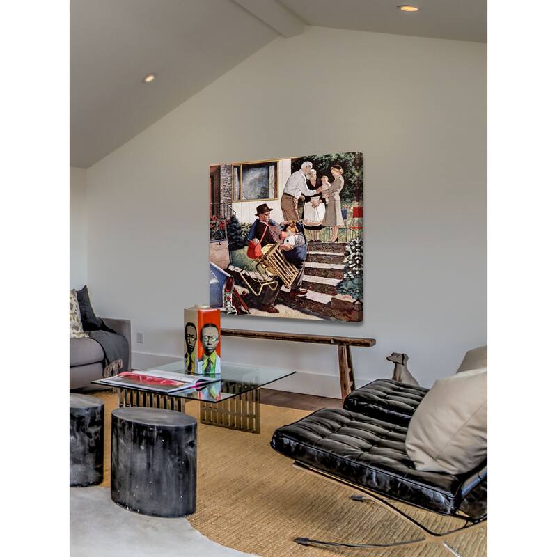 Marmont Hill - Visiting the Grandparents by Amos Sewell Painting Print on Canvas - Multi-Color