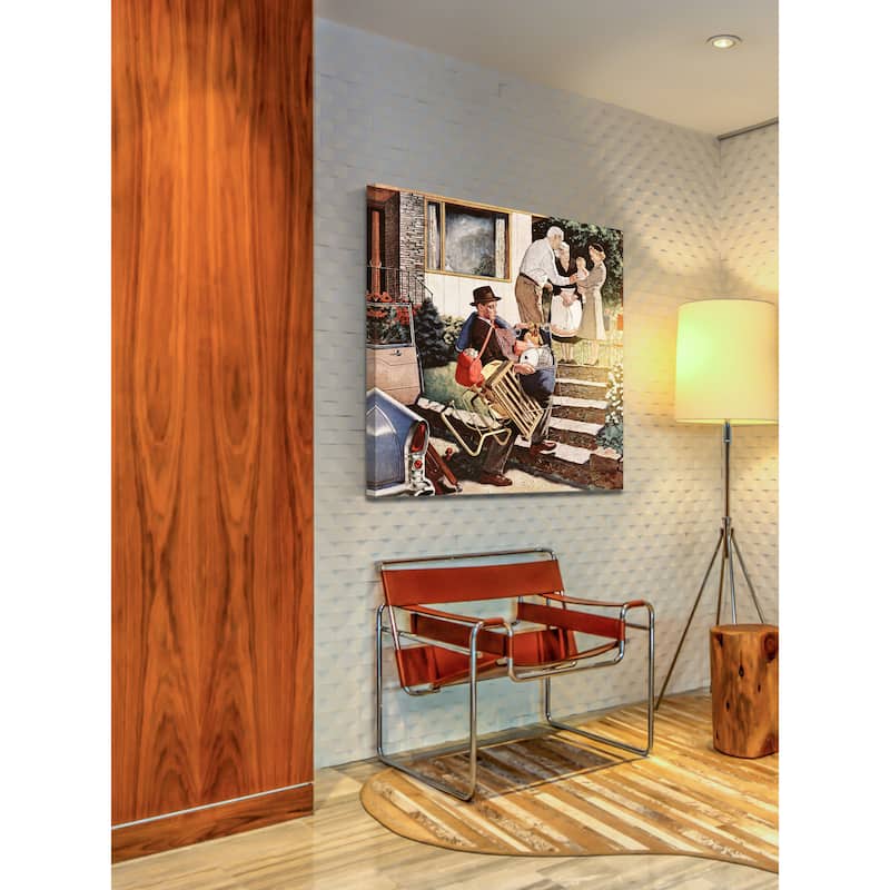 Marmont Hill - Visiting the Grandparents by Amos Sewell Painting Print on Canvas - Multi-Color