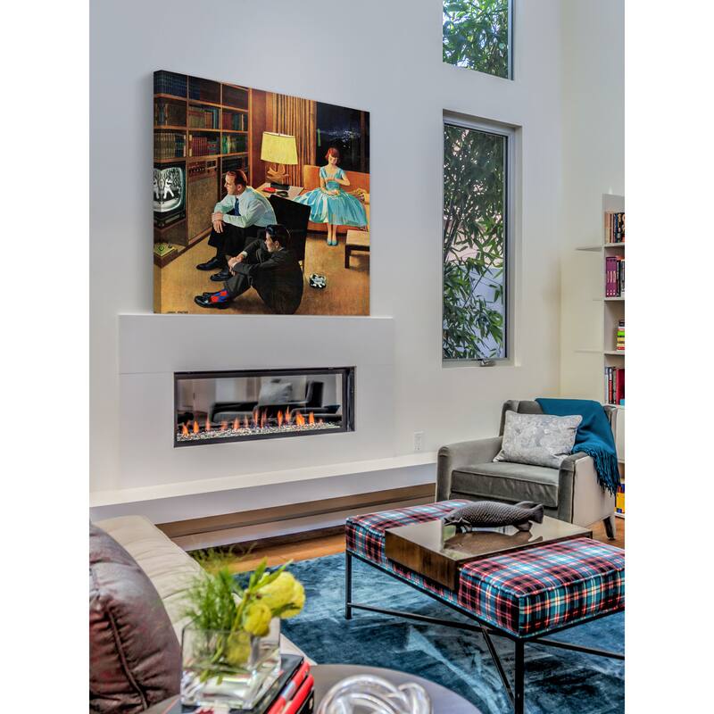 Marmont Hill - 'Date with the Television' by John Falter Painting Print on Canvas