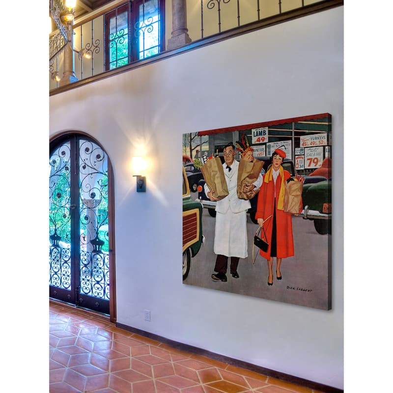 Marmont Hill - 'Sack Full of Trouble' by Richard Sargent Painting Print on Canvas - Multi-Color