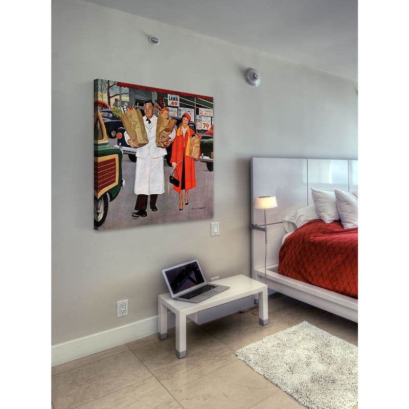 Marmont Hill - 'Sack Full of Trouble' by Richard Sargent Painting Print on Canvas - Multi-Color
