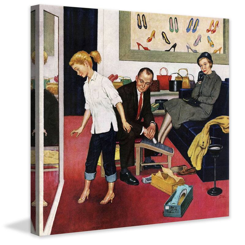 Marmont Hill - 'First Pair of Heels' by Amos Sewell Painting Print on Canvas - Multi-Color