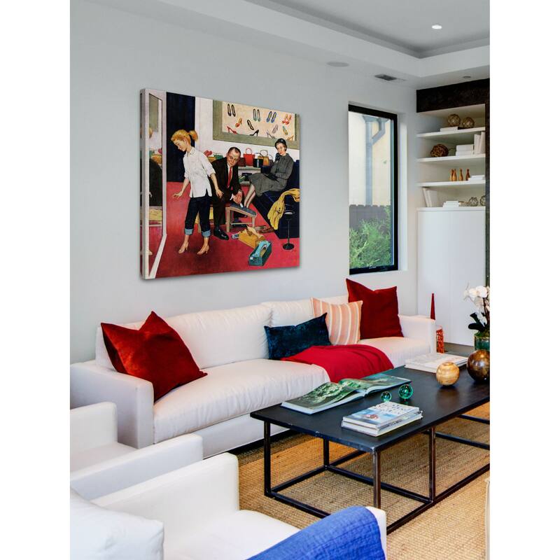 Marmont Hill - 'First Pair of Heels' by Amos Sewell Painting Print on Canvas - Multi-Color