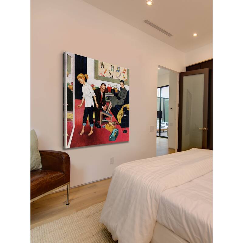 Marmont Hill - 'First Pair of Heels' by Amos Sewell Painting Print on Canvas - Multi-Color