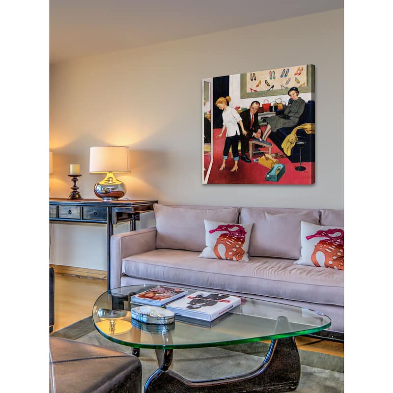 Marmont Hill - 'First Pair of Heels' by Amos Sewell Painting Print on Canvas - Multi-Color