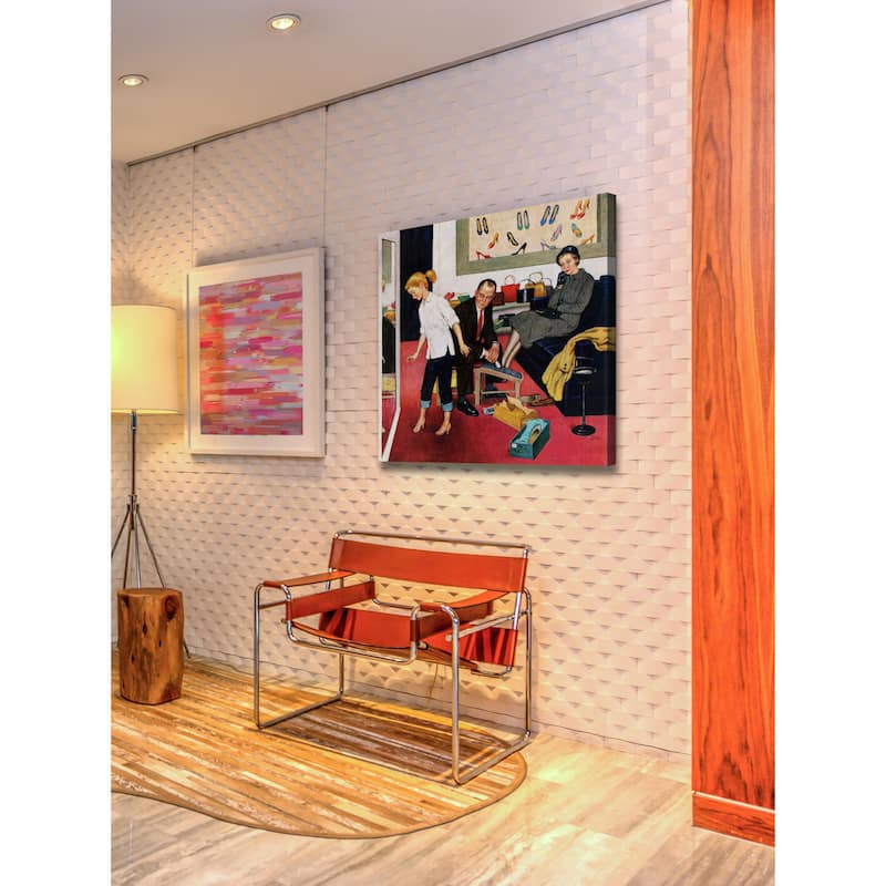 Marmont Hill - 'First Pair of Heels' by Amos Sewell Painting Print on Canvas - Multi-Color