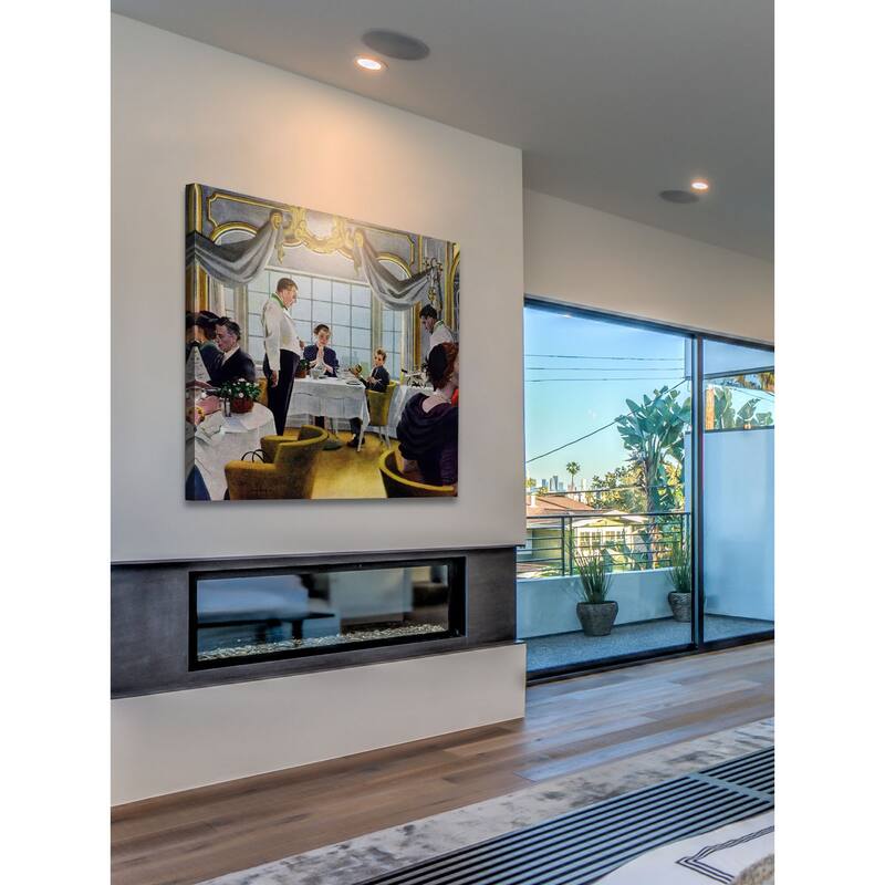 Marmont Hill - 'Taking Mom to Lunch' by George Hughes Painting Print on Canvas - Multi-Color
