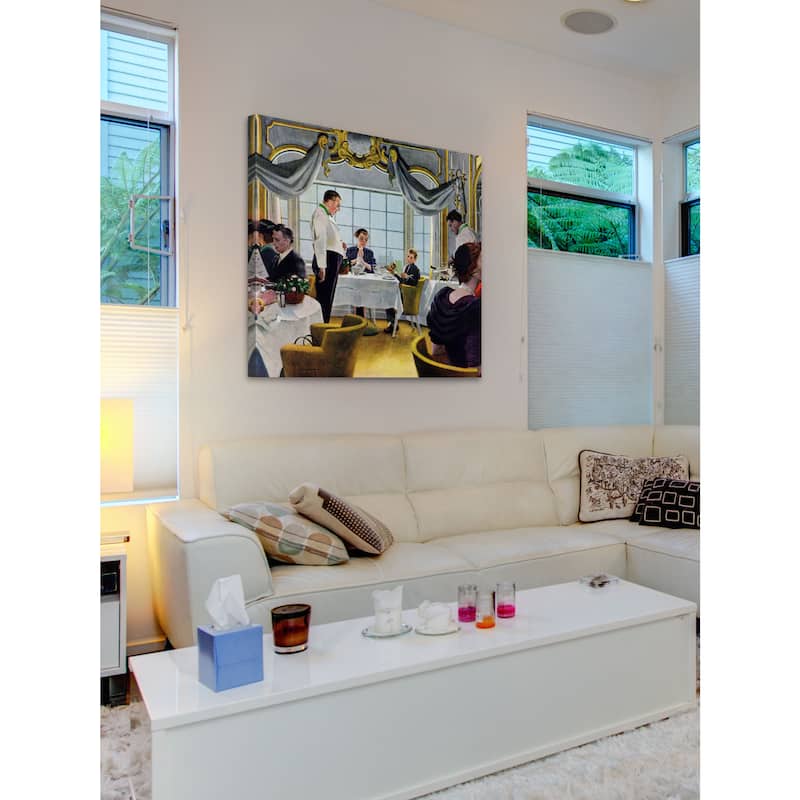 Marmont Hill - 'Taking Mom to Lunch' by George Hughes Painting Print on Canvas - Multi-Color
