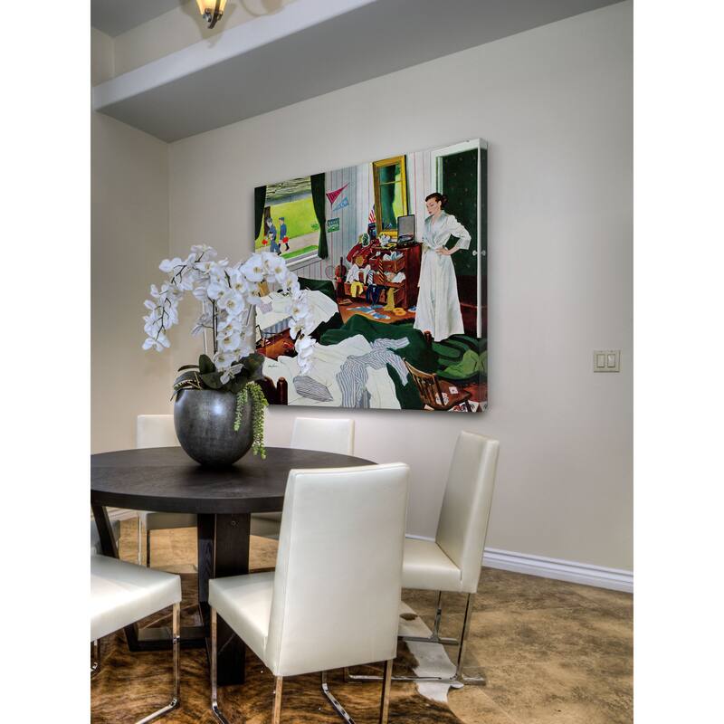 Marmont Hill - 'Messy Room, Neat Boys' by George Hughes Painting Print on Canvas - Multi-Color