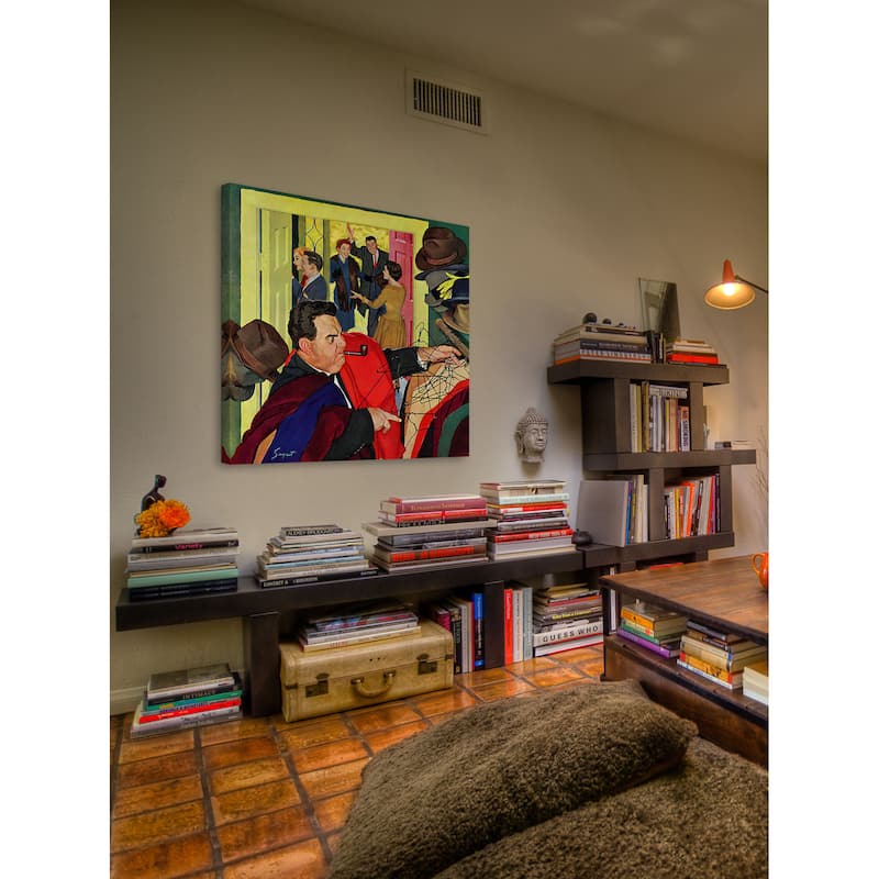 Marmont Hill - 'Tangled Coat Hangers' by Richard Sargent Painting Print on Canvas - Multi-Color
