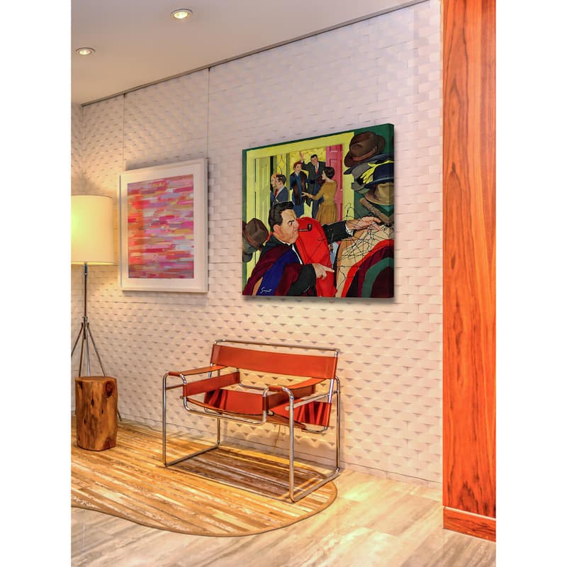 Marmont Hill - 'Tangled Coat Hangers' by Richard Sargent Painting Print on Canvas - Multi-Color