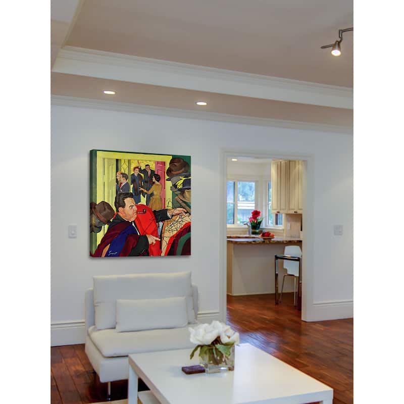 Marmont Hill - 'Tangled Coat Hangers' by Richard Sargent Painting Print on Canvas - Multi-Color