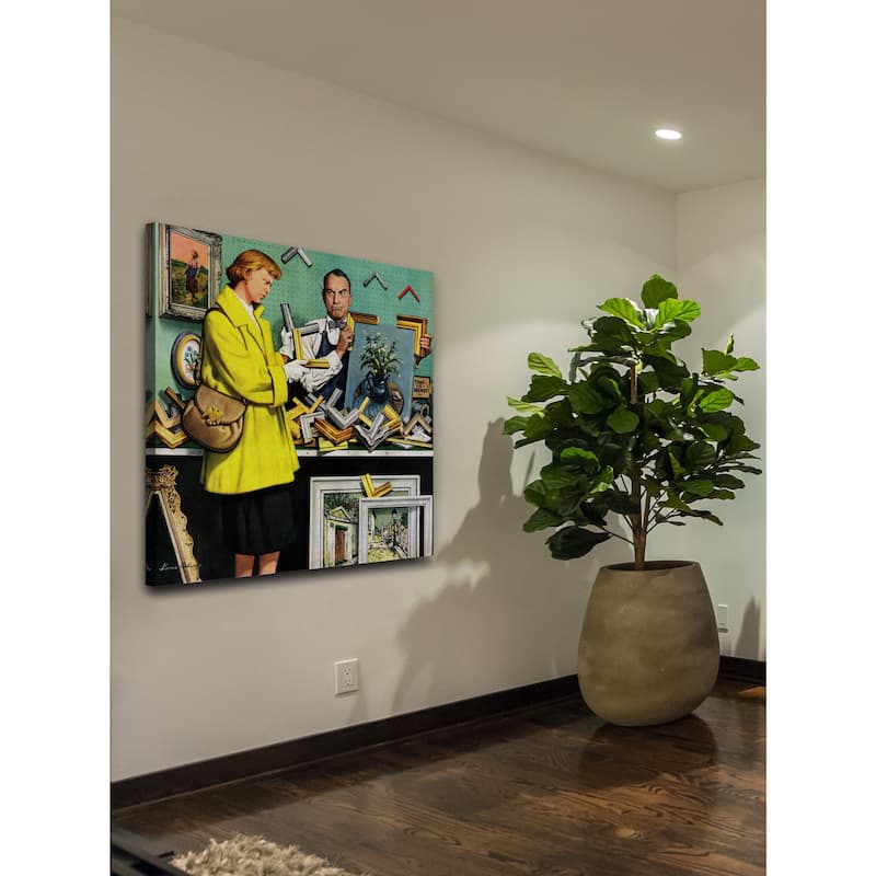 Marmont Hill - 'Frame-Up' by Stevan Dohanos Painting Print on Canvas - Multi-Color
